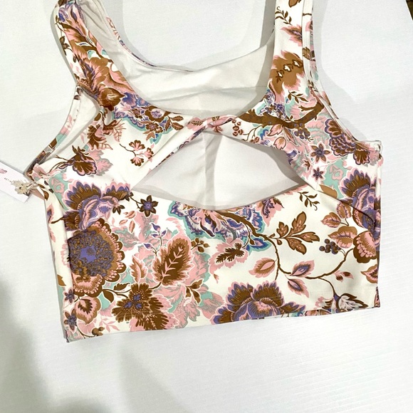 NWT Jessica Simpson Sportswear Women's White Floral Tank Top Size Large - Picture 3 of 7